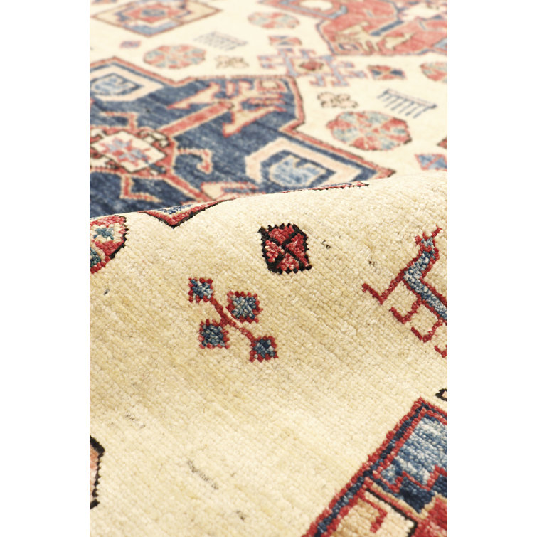 Hand-Knotted Ivory Lamb's Wool 6'1" x 8'9" Area Rug