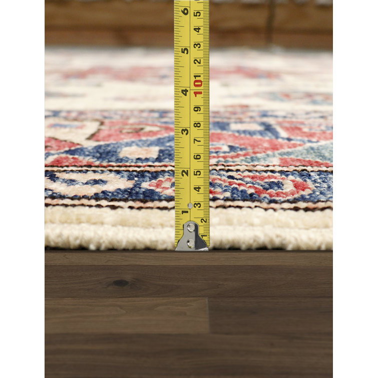 Hand-Knotted Ivory Lamb's Wool 6'1" x 8'9" Area Rug