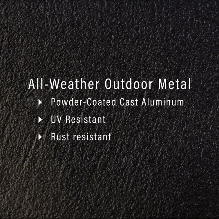Sedona Charcoal Black Cast Aluminum Outdoor Armchair