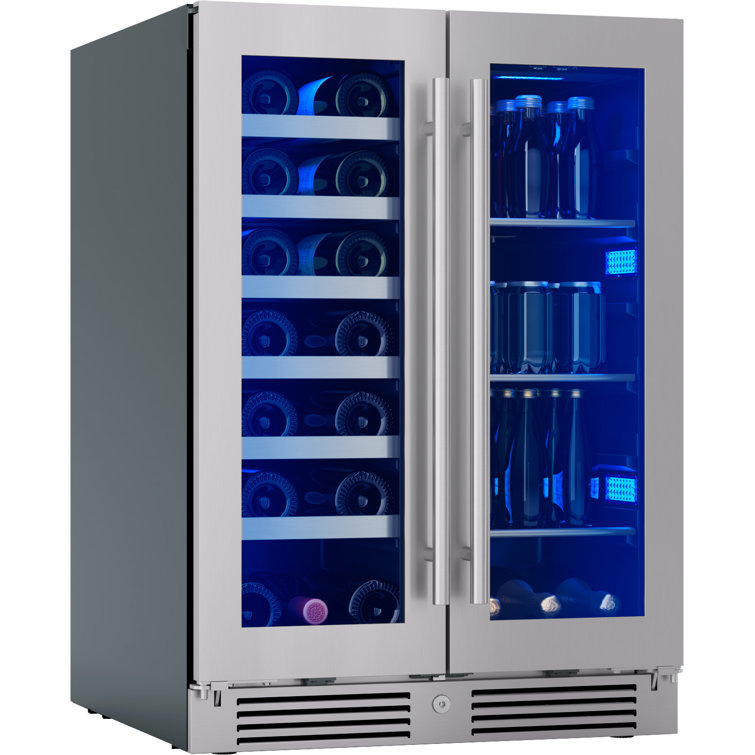 Zephyr 24" Stainless Steel Dual Zone Wine and Beverage Cooler