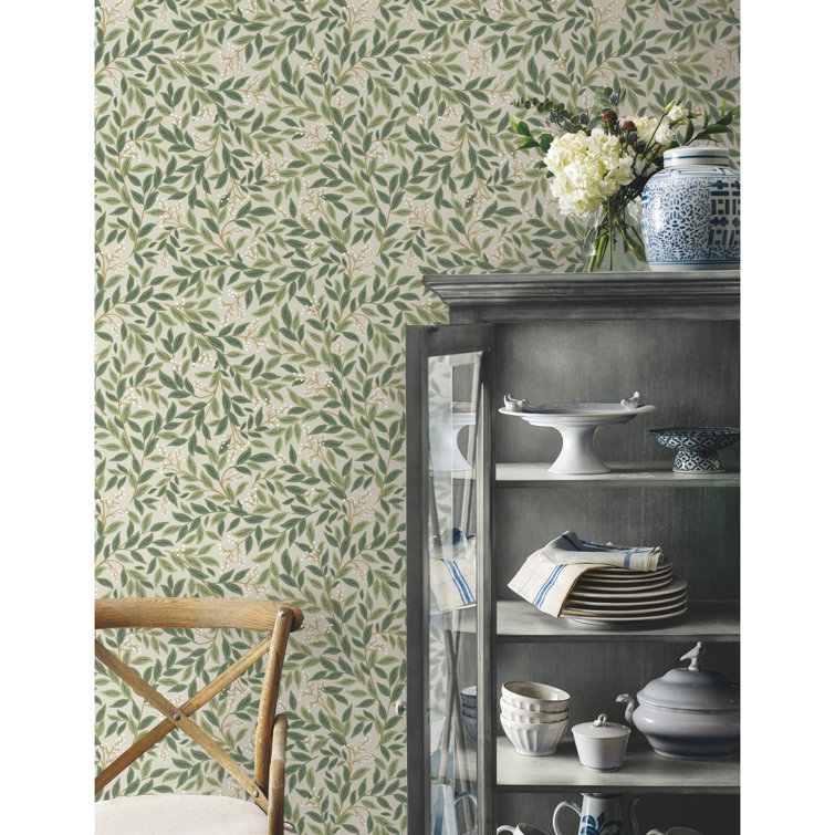 Willowberry Linen Peel and Stick Floral Wallpaper Roll
