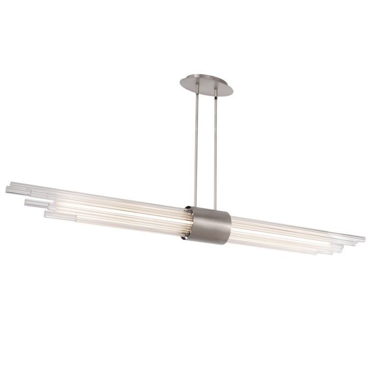 Luzerne Brushed Nickel Glass LED Indoor/Outdoor Pendant Light