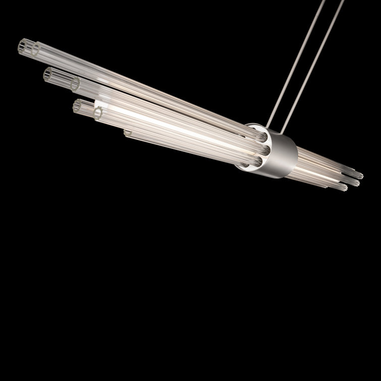 Luzerne Brushed Nickel Glass LED Indoor/Outdoor Pendant Light