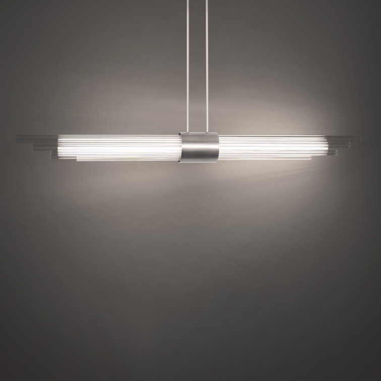 Luzerne Brushed Nickel Glass LED Indoor/Outdoor Pendant Light