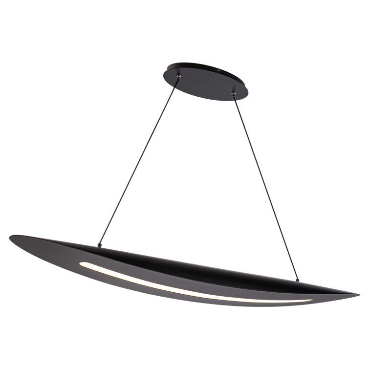 Black Glass LED Indoor/Outdoor Modern Pendant Light