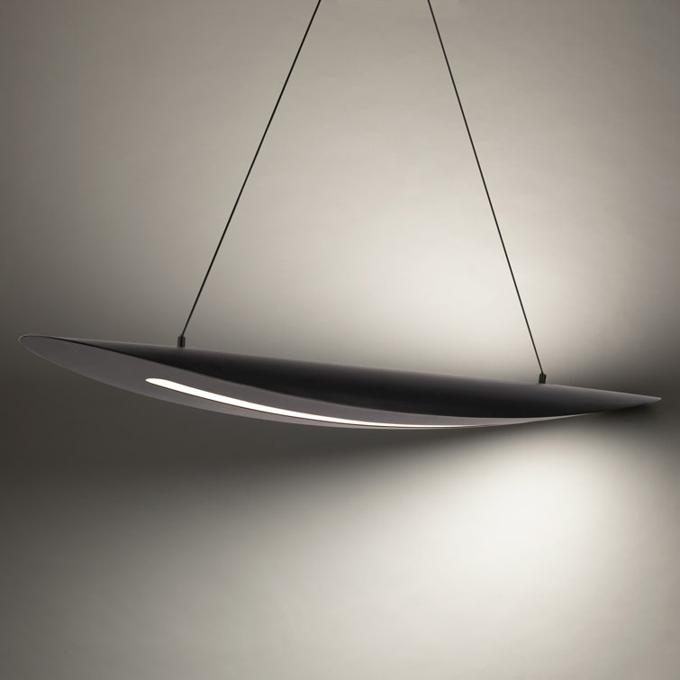 Black Glass LED Indoor/Outdoor Modern Pendant Light