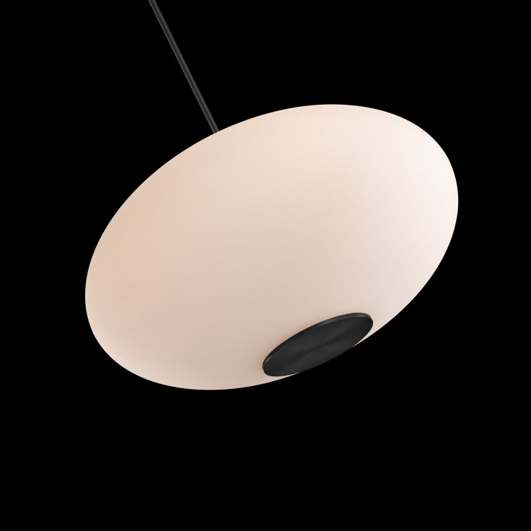 Elegant Illusion 22" Black Brass Globe LED Pendant with Dimmable Light