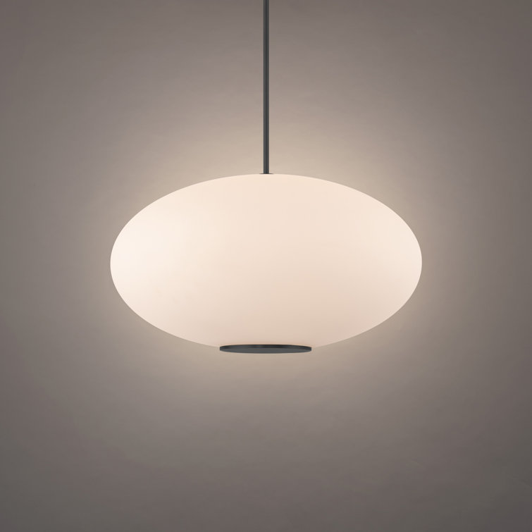Elegant Illusion 22" Black Brass Globe LED Pendant with Dimmable Light