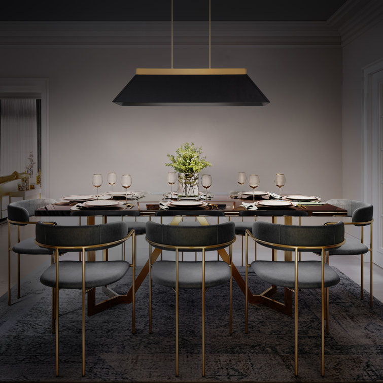 Bentley Aged Brass and Black LED Island Pendant Light