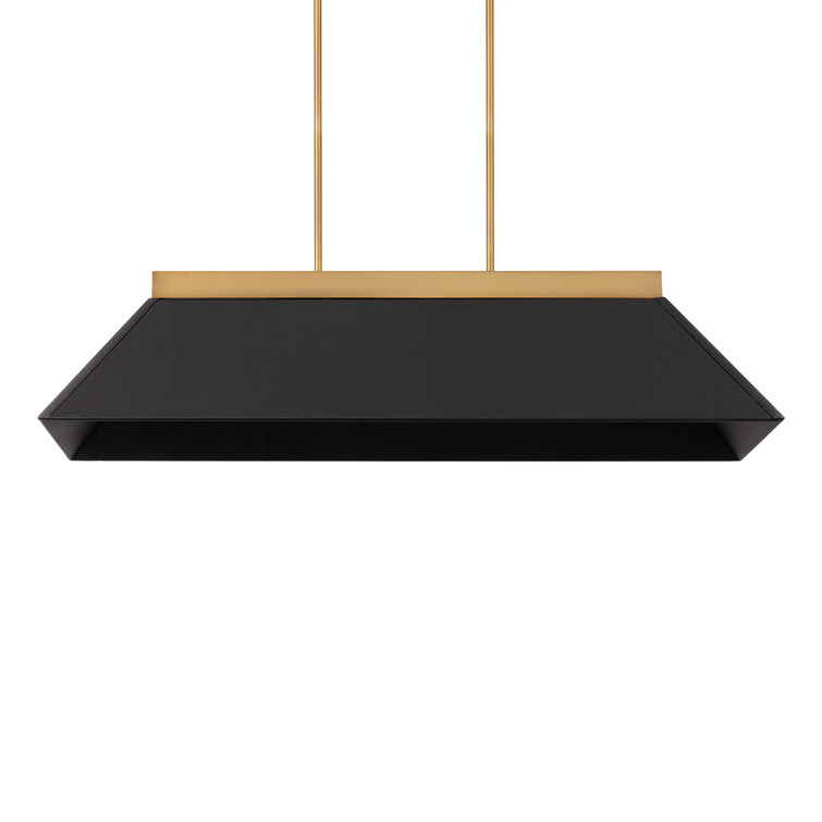 Bentley Aged Brass and Black LED Island Pendant Light