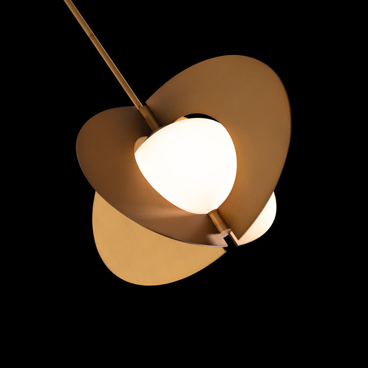 Echelon Aged Brass LED Indoor/Outdoor Geometric Pendant