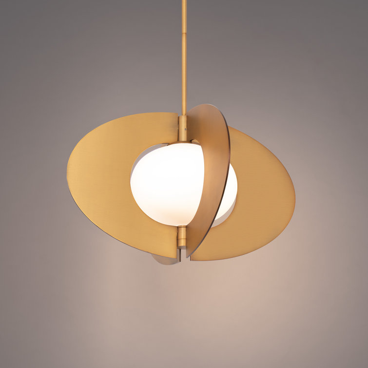 Echelon Aged Brass LED Indoor/Outdoor Geometric Pendant