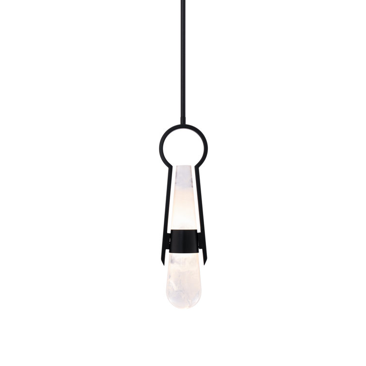 Ezra Black Aluminum LED Mini Pendant Light