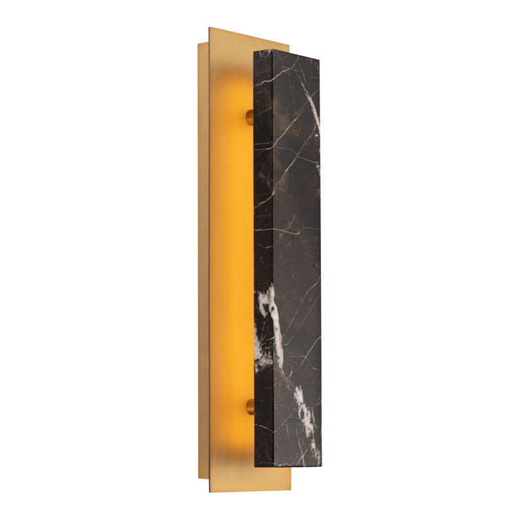 Zurich Black Aged Brass Dimmable LED Wall Sconce