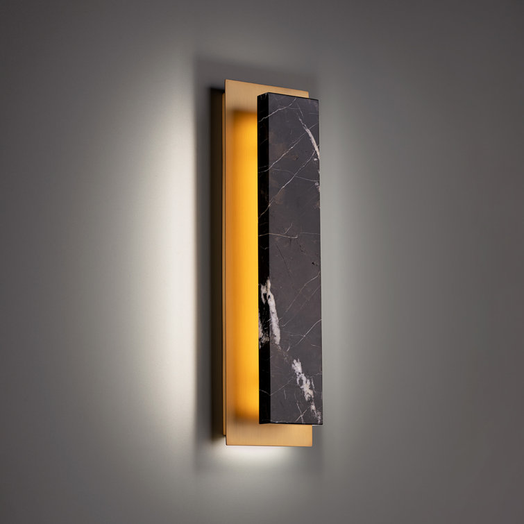 Zurich Black Aged Brass Dimmable LED Wall Sconce