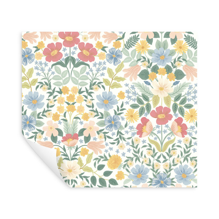Pastel Multi Floral Peel and Stick Wallpaper Roll
