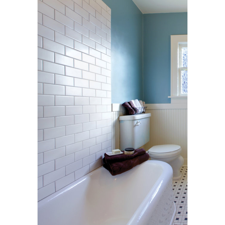 White Glossy 4'' x 16'' Ceramic Subway Tile