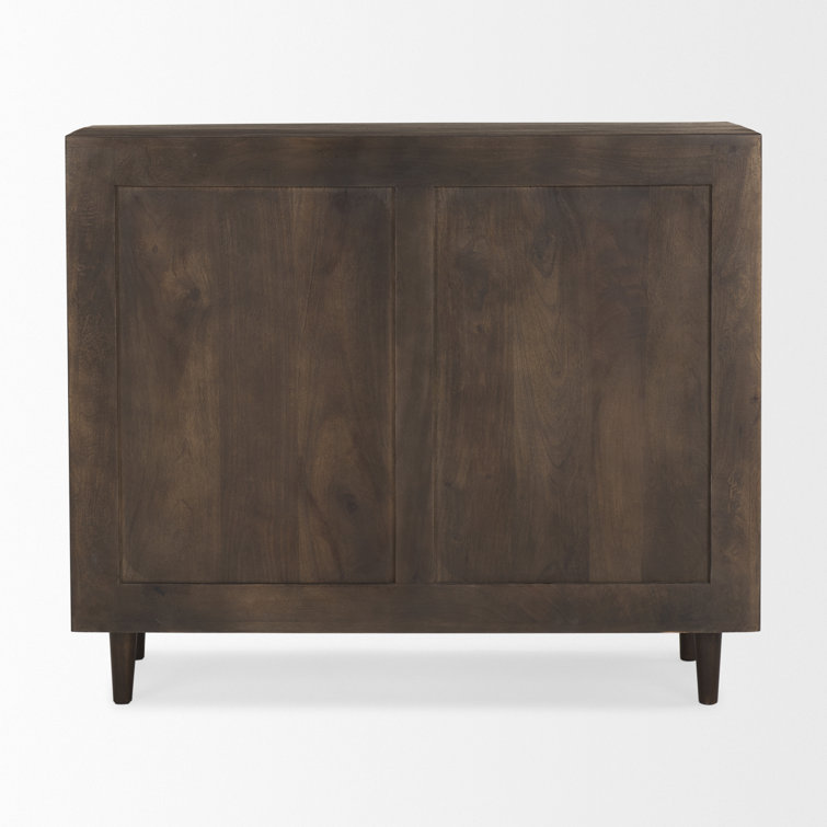 Apia Dark Brown Solid Mango Wood Office Storage Cabinet