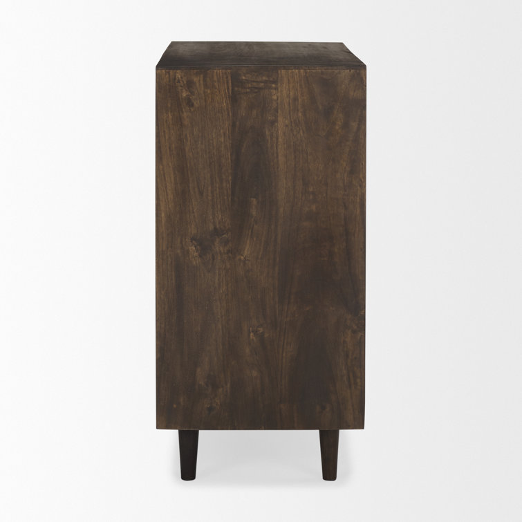 Apia Dark Brown Solid Mango Wood Office Storage Cabinet