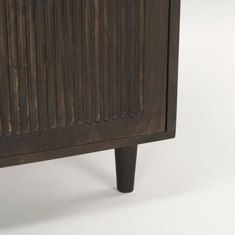 Apia Dark Brown Solid Mango Wood Office Storage Cabinet