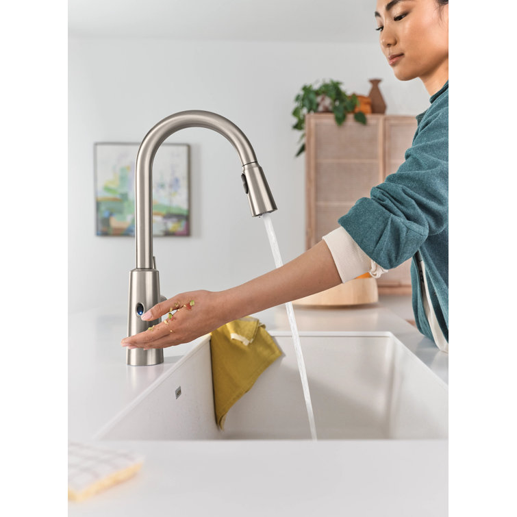 Stainless Steel Touchless Pull Down Kitchen Faucet with Spray
