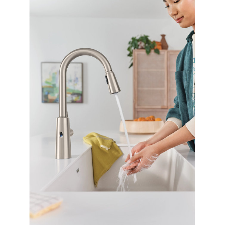 Stainless Steel Touchless Pull Down Kitchen Faucet with Spray