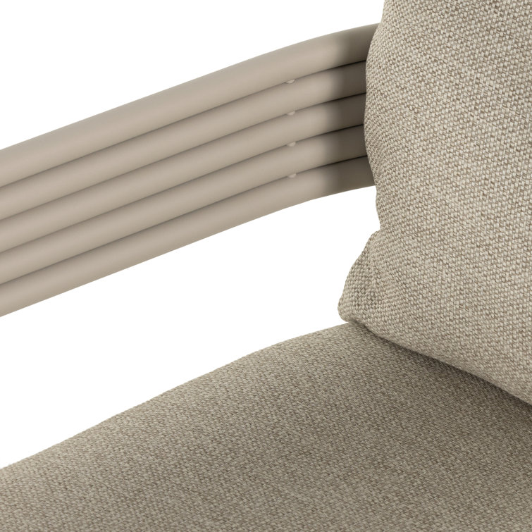 Modern Beige Stationary Dining Chair with Cushions 27.5"W