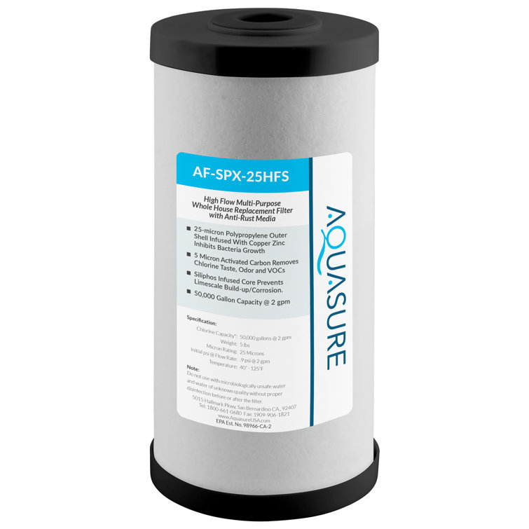 High Flow Multi-Purpose Replacement Filter with Anti-Rust Media