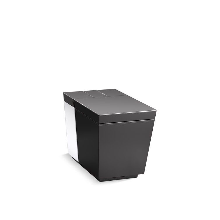 Honed Black Elongated Free Standing Dual Flush Smart Toilet