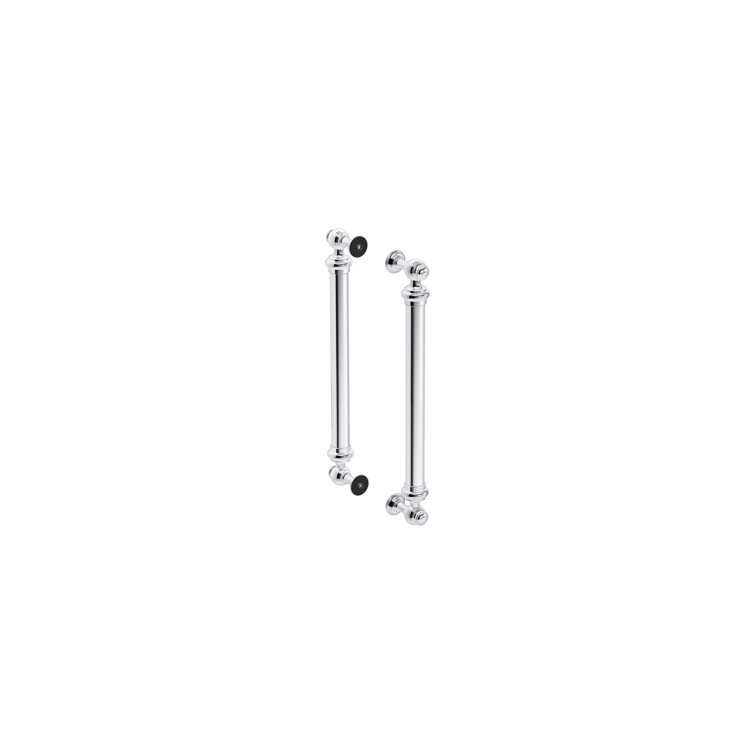 Polished Chrome Victorian-Inspired Shower Door Handles