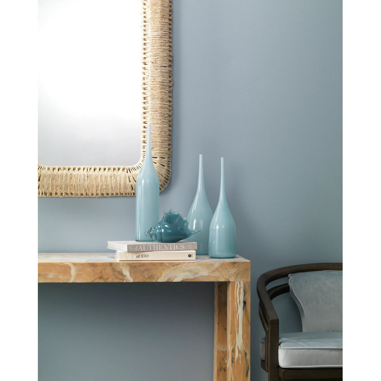 Periwinkle Blue Handblown Glass Decorative Vase Set