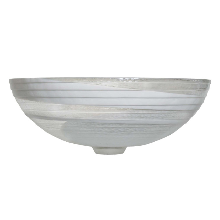 Seaspray 16" Circular Glass Vessel Bathroom Sink