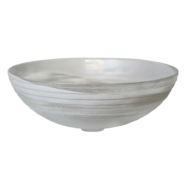Seaspray 16" Circular Glass Vessel Bathroom Sink
