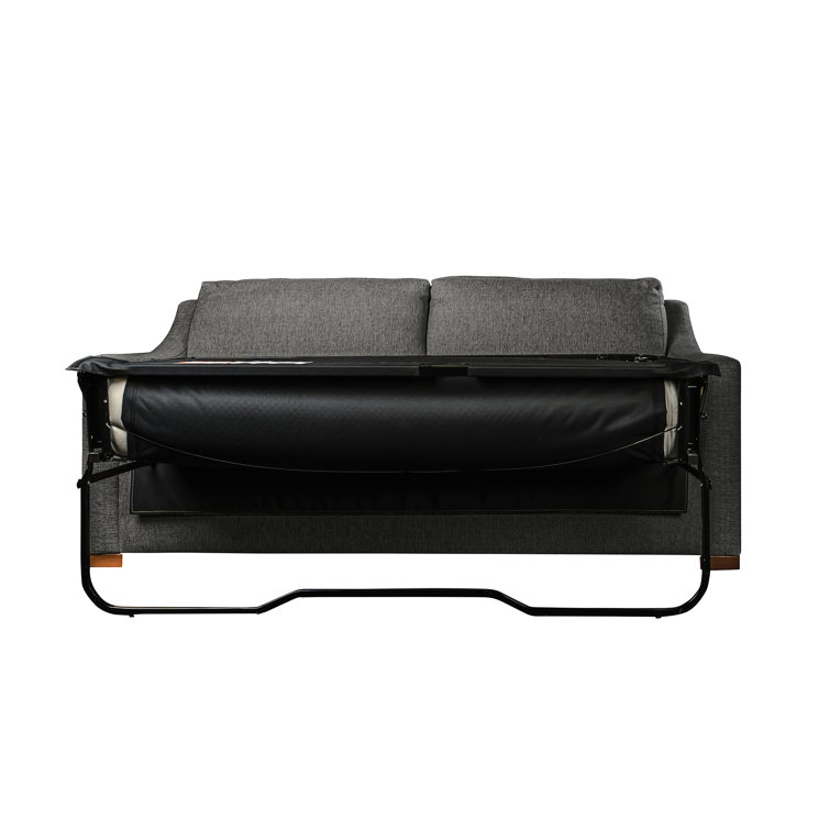 80'' Charcoal Memory Foam Upholstered Sleeper Sofa