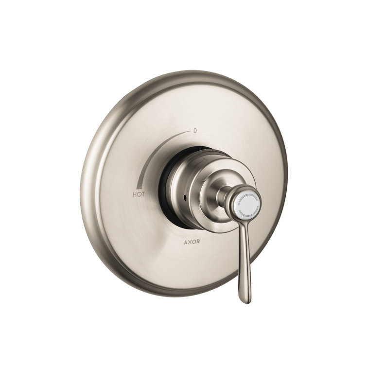 Brushed Nickel Modern Wall-Mounted Shower Trim
