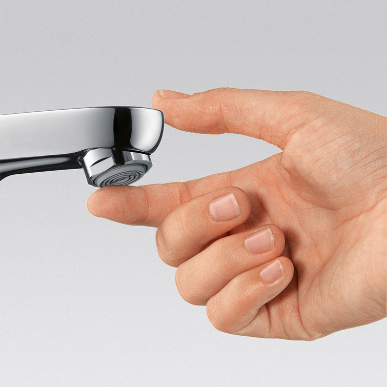 Sleek Modern Black Chrome Single-Hole Bathroom Faucet with Drain Assembly