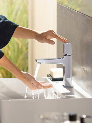 SleekFlow Brushed Nickel Single Hole Modern Bathroom Faucet
