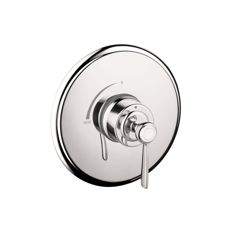 Polished Nickel Modern Wall-Mounted Shower Trim