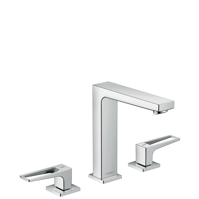 Modern Brushed Nickel Dual Handle Widespread Bathroom Faucet
