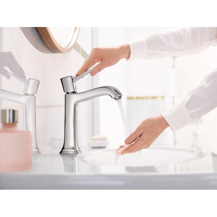 Chrome Single Handle High Arc Bathroom Faucet