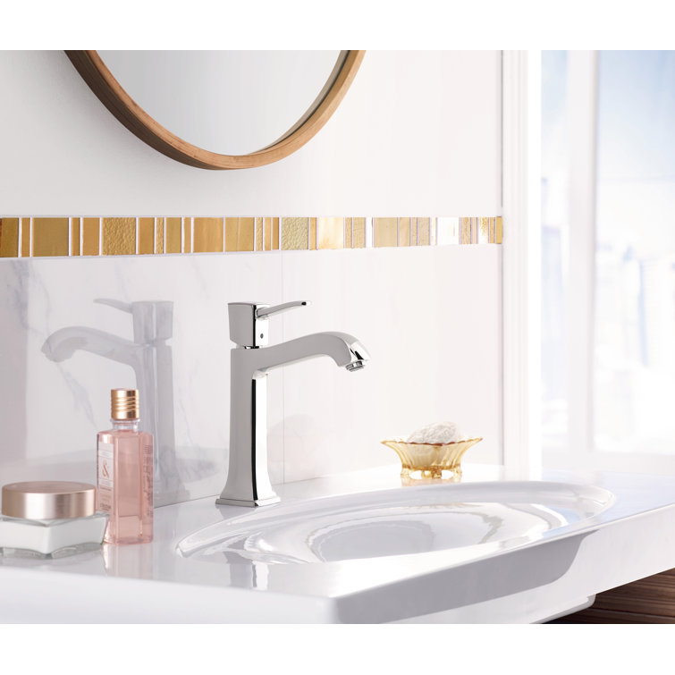 Chrome Single Handle High Arc Bathroom Faucet