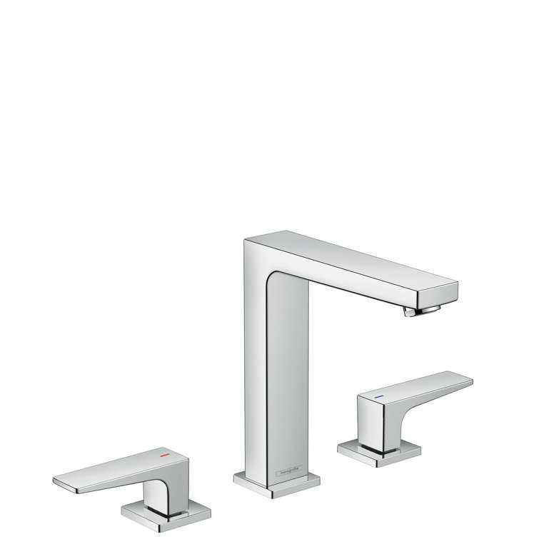 Elegant Brushed Nickel Widespread Bathroom Faucet with Metal Handles