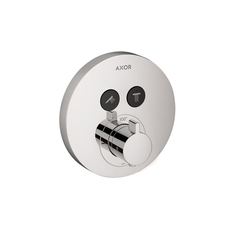 Axor Chrome Wall-Mounted Thermostatic Shower Trim with Diverter