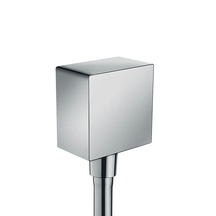 Chrome Modern Square Wall Outlet with Check Valves