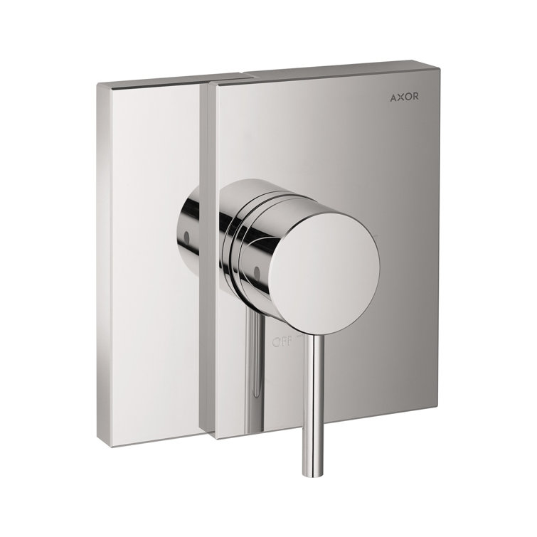 Polished Chrome Wall-Mounted Lever Shower Trim