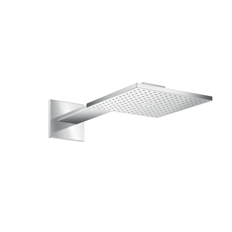 Chrome Square Wall Mounted Rain Shower Head