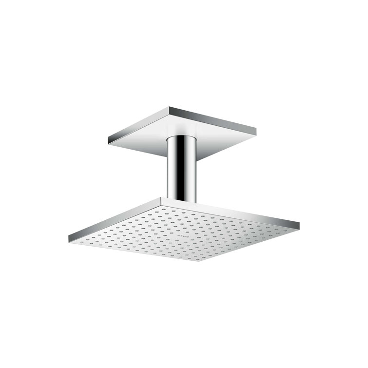 Chrome Square Ceiling Mounted Rain Shower Head