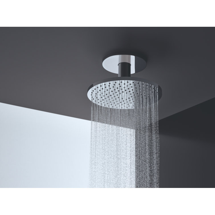 Chrome Ceiling Mounted Rain Shower Head with Adjustable Jet