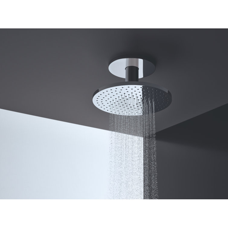 Chrome Ceiling Mounted Rain Shower Head with Adjustable Jet