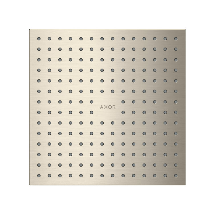 Brushed Nickel Square Ceiling Mounted Rain Shower Head